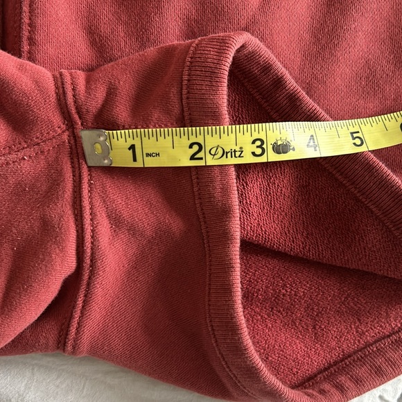 J.Crew University Terry Drawstring Shorts & Cropped Sweatshirt matching set red - Picture 5 of 15